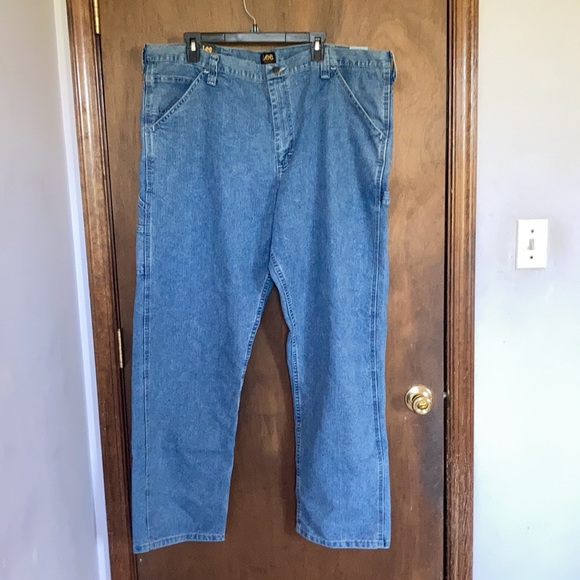 Relisted Lee carpenter loose fit straight leg retro stone men’s jean 42 x 32 - Picture 5 of 16